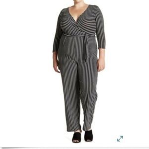 Planet Gold Derek Heart Striped Jumpsuit NWT